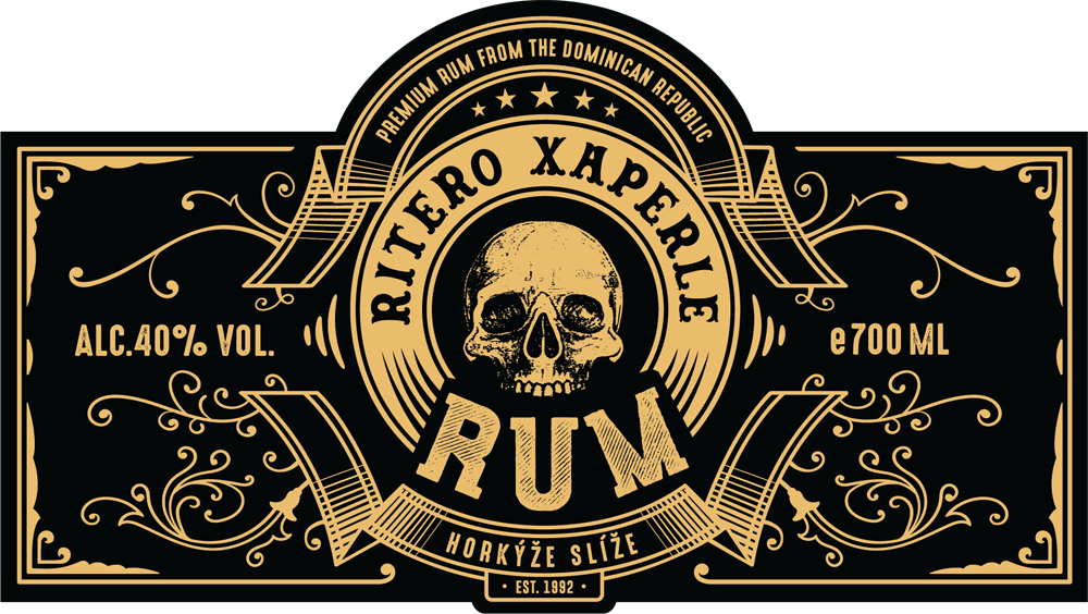 Ritero Xaperle Rum Horkýže Slíže designed by Roman Strazanec - Front Label